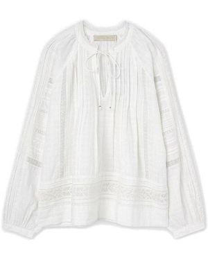 Vanessa Bruno Front-Tied Long Sleeved Shirt - White