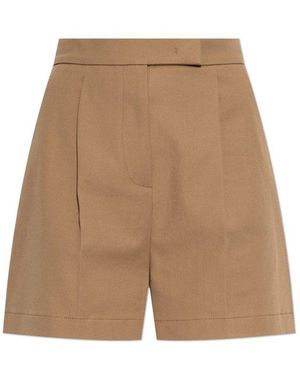 ショートパンツ MAX MARA AMBURGO SHORTS IN STRETCH COTTON Max Mara Amburgo Mini Tailored Shorts in Natural | Lyst