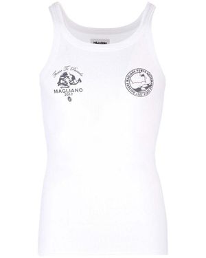 Magliano Lotta Canotta Ribbed Tank Top - White