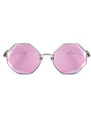 Swarovski Geometric Frame Sunglasses - Pink