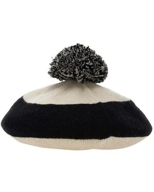 Margaret Howell Pom Pom Accent Hat - Black