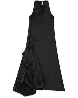 JW Anderson Sleeveless Draped Midi Dress - Black