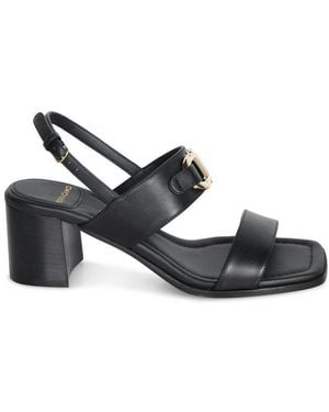Ferragamo Gancini Ornament Sandals - Black