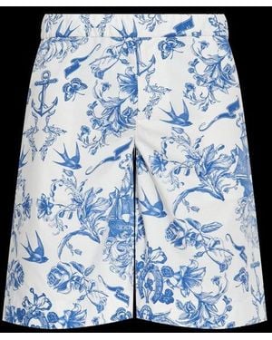 McQueen Graphic Printed Bermuda Shorts - Black