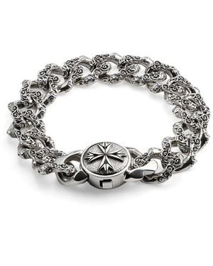 Emanuele Bicocchi Large Flourish Chain Bracelet - Metallic