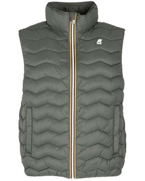 K-Way Valen Quilted Warm Zipped Gilet - Green