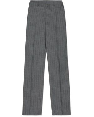 Moschino Striped Pressed Crease Trousers - Grey