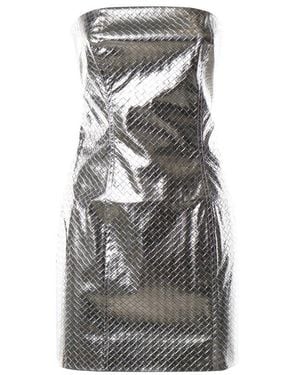 ROTATE BIRGER CHRISTENSEN Braided Mini Dress - Gray