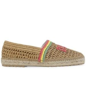 DSquared² Logo Embroidered Flat Espadrilles - Brown