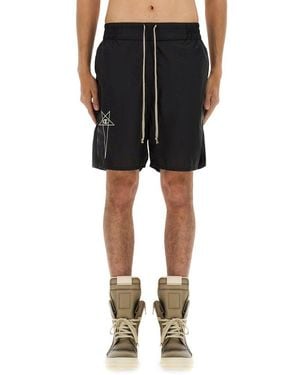 Rick Owens X Champion Drawstring Bermuda Shorts - Black