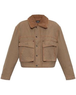 DSquared² Buttoned Cropped Jacket - Natural