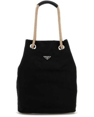 Prada Mariner Medium Re-Nylon Tote Bag in Black for Men | Lyst