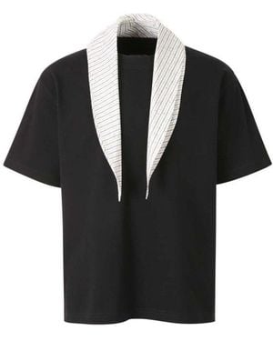 Bottega Veneta Scarf Detailed T-Shirt - Black