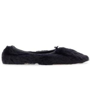 Hereu Puntera Square-Toe Ballerinas - Black