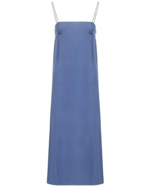 KHAITE Sicily Sleeveless Midi Dress - Blue