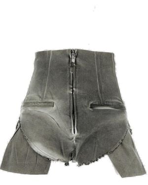 Rick Owens Porterville Dirt Cutoffs Shorts - Grey