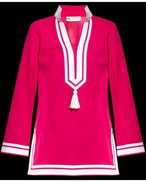 Tory Burch Tory V-Neck Tunic - Pink