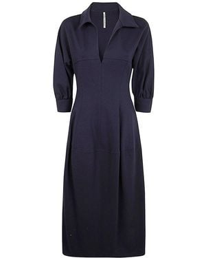 Liviana Conti Collared Midi Dress - Blue