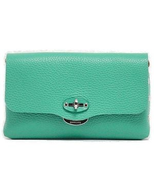 Zanellato Lettera Foldover Top Small Shoulder Bag - Green