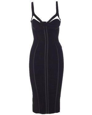 Elisabetta Franchi Strappy Bodycon Dress - Blue