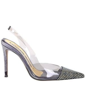 Alexandre Vauthier Amber Embellished Slingback Court Shoes - Metallic
