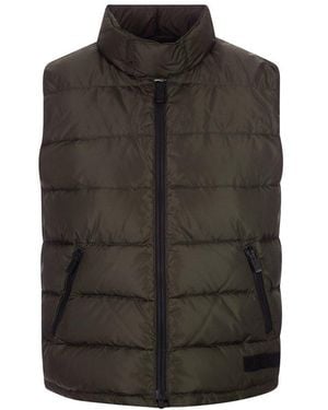 Aspesi Funnel-Neck Padded Gilet - Black
