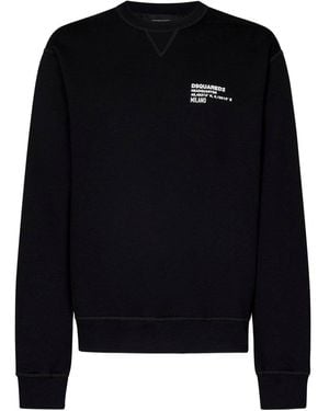 DSquared² Logo Printed Cool Fit Sweatshirt - Black