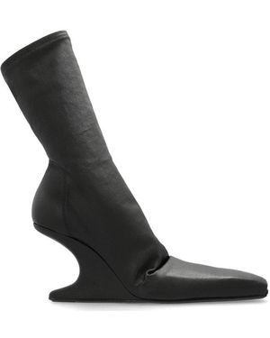 Rick Owens Wedge Ankle Boots - Black