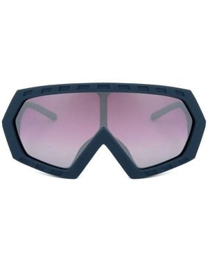 Linda Farrow X Ktz Shield Frame Sunglasses - Blue