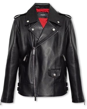 DSquared² Leather Jacket - Black