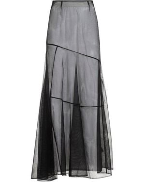 Simone Rocha Flared Sheer Tulle Midi Skirt - Grey