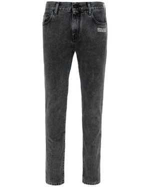 Off-White c/o Virgil Abloh Grey Cotton Skinny Jeans