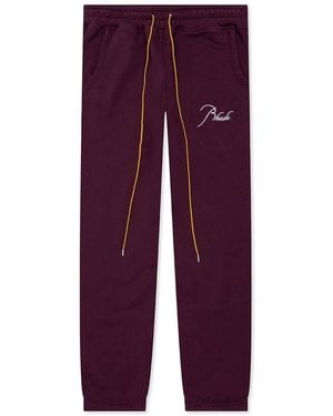 Rhude Logo Embroidered Drawstring Sweatpants - Purple
