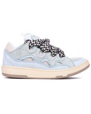 Lanvin Curb Round Toe Lace-Up Trainers - White