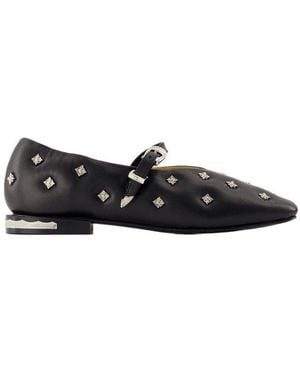 Toga Studded Ballerinas - Black