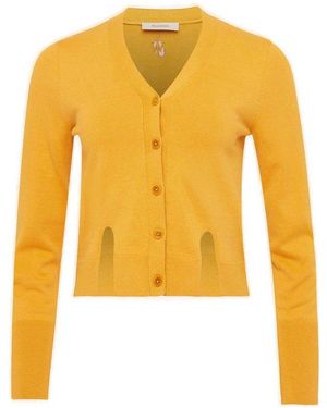 JW Anderson Slit V-Neck Cardigan - Yellow