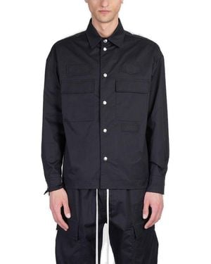 State of Order Long Sleeved Press-Stud Jacket - Blue