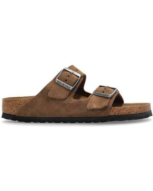 Birkenstock Arizona Bs Double-Buckle Slides - Brown