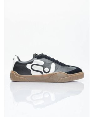Eytys Santos Leather Lace-Up Sneakers - Blue