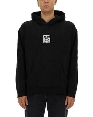 Obey Hooded Jumper - Black