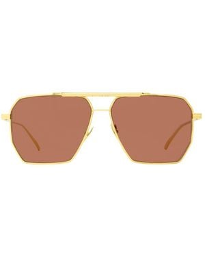 Bottega Veneta Pilot Frame Sunglasses - Black