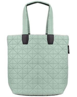 VEE COLLECTIVE Large Vee Geometric Zipped Tote Bag - Green