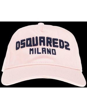 DSquared² Logo Lettering Distressed Baseball Cap - Black