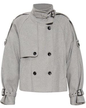 Gestuz Oversized Double-Breasted Jacket - Grey
