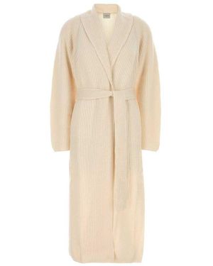 LeKasha Valence Belted Long Cardigan - Natural