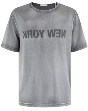 Helmut Lang New York Relaxed-Fit Pima Cotton T-Shirt - Gray