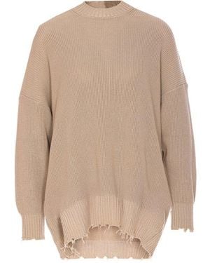 Aniye By Distressed Knit Jumper - Natural