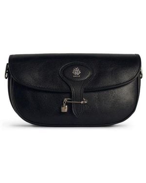 Bally Logo Printed Pin Detailed Shoulder Bag - Black