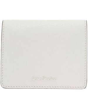 Acne Studios Card-Holder With Embossed Logo - White