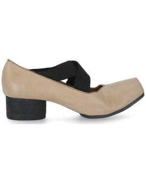 Uma Wang Cross Strap Ballerina Court Shoes - Brown